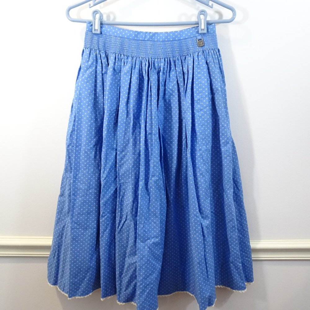 HAMMERSCHMID TRACHTEN Dirndl Skirt Blue White Full